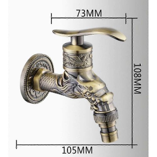 Robinet - Robinet Lavabo - Robinet Mural - Robinet D'eau Pour Machine  Laver - Robinet Froid Simple De Jardin Extrieur - Robinet D'eau Classique - Lavage Vintage