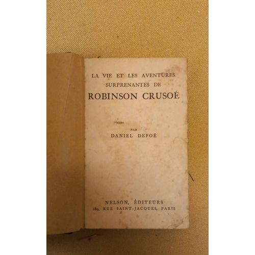 Robinson Cruso Par Daniel Defo Nelson,diteurs   