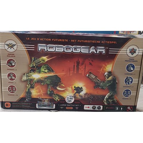 ROBOGEAR / MAQUETTE CONSTRUCTION / LE JEU D ACTION FUTURISTE / LARGE BATTLE SET / MONTAGE FACILE SANS COLLE / DES 8 ANS / EMPIRE POLARIS / 54X31CM