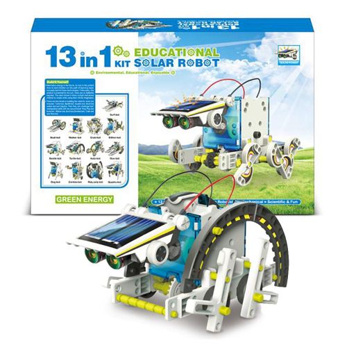 Robot A Energie Solaire 13 En 1 A Monter Soi-Meme, Jouet Pour Enfants, Modele Technologique Assemble En Plastique
