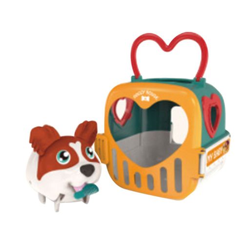 Robot chien a commande vocale, mignon chiot electronique avec maison, jouet educatif, cadeau pour enfants