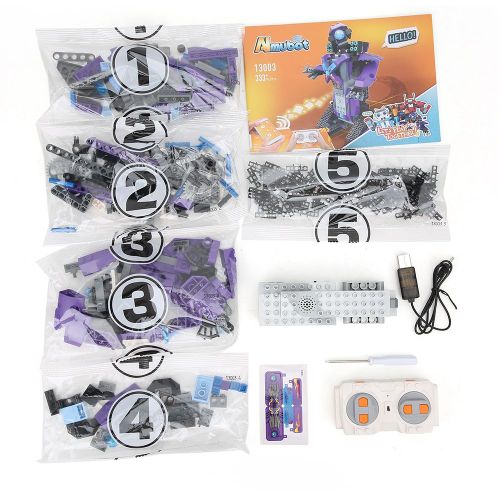 Robot de controle APP, jouet d'assemblage DIY, telecommande 2,4 G, blocs de construction (M3 333 pieces)