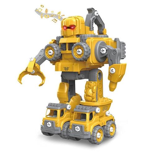 Robot De Transformation 5 En 1, Blocs De Construction, Vhicule De Ville, Ingnierie, Pelle, Voiture, Camion De Course, Briques, Jouets De Construction
