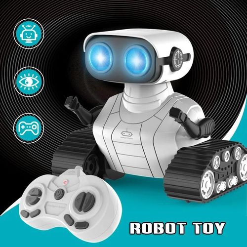 Robot intelligent tlcommand avec yeux LED et musique, jouet Musical conu avec des bras onduls, cadeau pour les tout petits, Rechargeable par USB