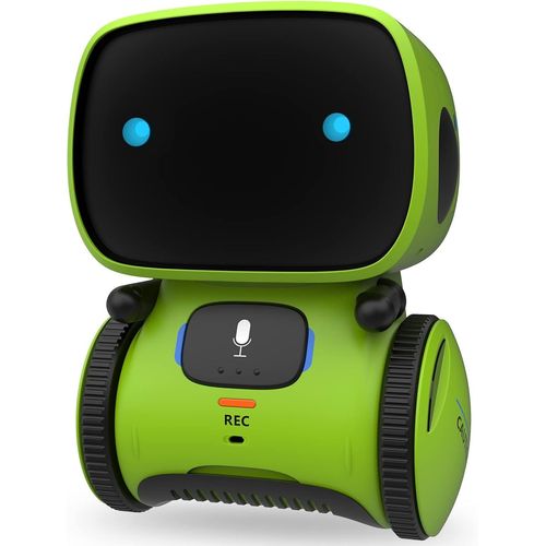 Robot jouet pour enfants, robot parlant intelligent avec commande vocale et capteur tactile, danse, chant, enregistrement, rptition, cadeau pour garons de 3 ans et plus (vert)