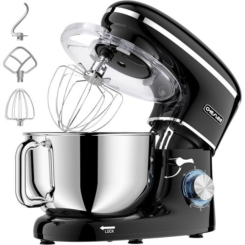 Robot Ptissier, 1500W Robot Ptrin, 6.2 L Robot De Cuisine Multifonction Faible Bruit Avec Bol En Acier Inox De,Batteur, Fouet & Crochet 6 Vitesses[GAU642494]