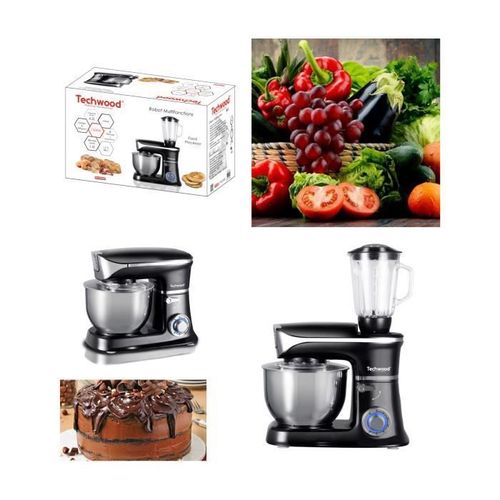 Robot PETRIN Multifonctions Bol inox + BLENDER 6.5L 1300W Slecteur 6 vitesses tmoin LED NOIRE