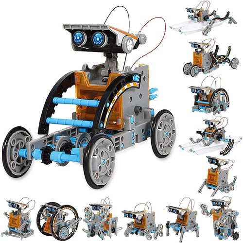 Robot Solaire, 12 in 1 Robot Jouet Enfant STEM Jeux de Construiction, DIY Science ducatif Kit de Construction Jouets pour 8-12Ans Garons Filles (190 Pices)