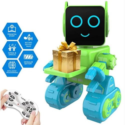 Robot vert - Robot R4 RC mignon, jouet ducatif pour enfants, avec commande vocale, Intelligent, tlcommande, contrle des gestes