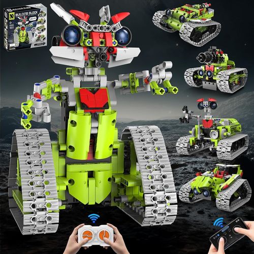 Robots Tlcommand Pour Enfants,Jouet De Construction 5 En 1 Application Robot Programmable Voiture Telecommand Enfant,Ides Cadeaux Pour Garons Et Filles gs De 6 Ans Et Plus(705 Pcs)