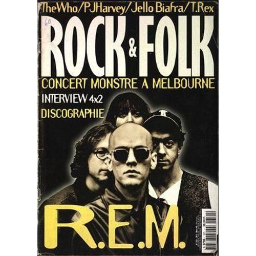 Rock And Folk N 331 Du 01/03/1995 - The Who - Pj Harvey - Jello Biafra - T Rex - Concert Monstre A Melbourne - Interview 4x2 - Discographie - Rem -