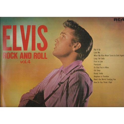 Rock And Roll Vol. 4 : Rip It Up, Love Me, Long Tall Sally, First In Line, Paralyzed, So Glad You're Mine, Old Shep, Ready Teddy, ....... (Pressage Espagne) - Elvis Presley