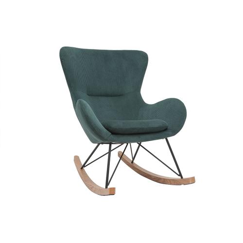 Rocking Chair Design Velours Ctel Vert Eskua