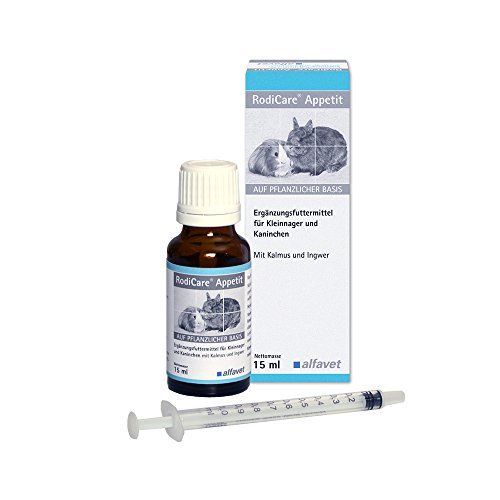 Rodicare Apptit Unit 15 Ml Complment Alimentaire Pour Lapins Cochons D Inde Et Petits Rongeurs Avec Calme Et Gingembre Pour Animaux Mal Mangs