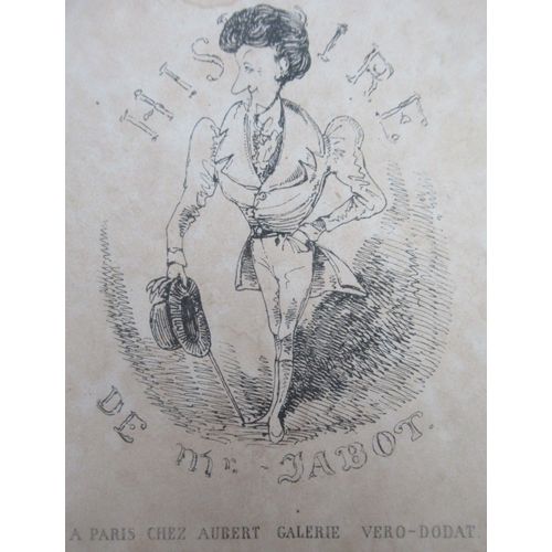 Rodolphe Tpffer (Toepffer), Histoire De Mr. Jabot. Paris, Aubert Galerie Vero-Dodat S.D 1839, 1re Contrefaon Parisienne, Rare Couverture Conserve, Album En tat Trs Modeste. Histoires En Estampes   