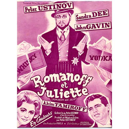 Romanoff Et Juliette (Romanoff And Juliet) / Manuel D'exploitation Original / Peter Ustinov, 1961, Sandra Dee, John Gavin, Peter Ustinov, Akim Tamiroff