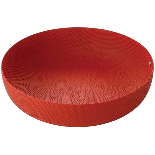 Rond DAlessi-Panier Dans LAcier Et La Rsine Colors, Rouge Avec La Dcoration De Relief