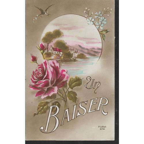 Rose Devant Un Paysage De Lac 