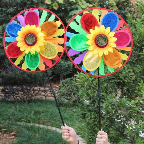 Roue  Broche Pratique, Jouet De Motivation, Facile  Assembler, Fait  La Main, Couleur Arc-En-Ciel, Forme Florale, Tournesol, Spinner Pour Cour