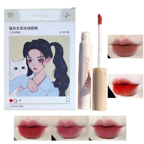 Rouge  Lvres Liquide Mat, Longue Dure, 5 Pices, Kit De Maquillage Pour Les Lvres En Peinture, tui  Cigarettes, Crme, Rsiste  L'eau