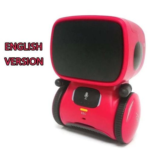 Rouge anglais - Robot Intelligent, Version russe, anglaise et espagnole,  commande vocale et tactile, jouet interactif, ducatif, RC
