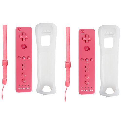 Rouge Droit - Ensemble 2 En 1 Pour Console Nintendo Wii, Manette De Jeu Sans Fil, Tlcommande Dahchuck, Manette, Manette, Motion Plus En Option