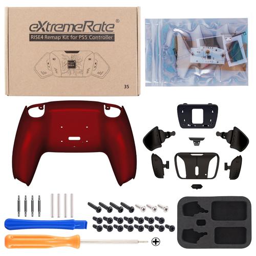 Rouge carlate - Extremerate Real Metal Buttons (Rmb) Version Rise4 Remap Kit Pour Ps5 Contrleur Bdm-030 Bdm-040, Mise  Niveau Conseil Retour Shell Bouton