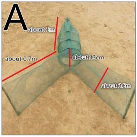 Rouge Filet pour attraper des crabes,Epuisette pliante automatique