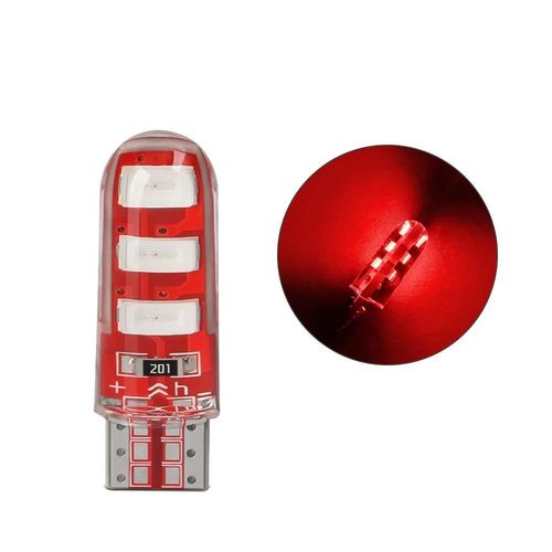 Rouge - Mode Normal - 2 Pices - T10 W5w Canbus Led Lumire Stroboscopique Feu Arrire Feu Clignotant Directionnel 5630 6smd 12v Glace Bleu Rouge Vert Rose Blanc 6000k Position Lampe De Lecture Automatique