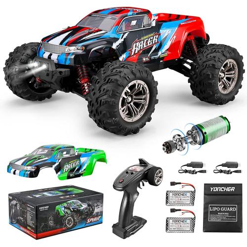 Rouge, Multicolore, Vert Yc250 Voiture Tlcommande Tout Terrain, 1:16 62+Km/H Moteur Brushless, 4wd 2.4ghz Rc Voiture Camion Telecommande  Grande Vitesse, 4x4 Rc lectrique Crawlers Vhicule 2