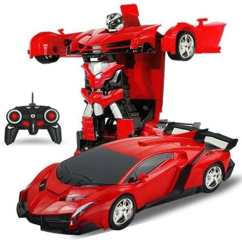 Rouge, Noir et blanc - 2 en1 RC Sport Transformation Voiture Robot Tlcommand Dformation Auto Jouet