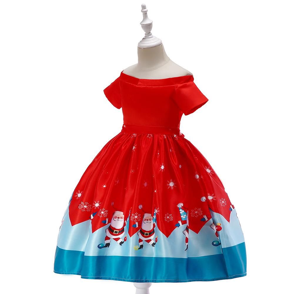 Rouge Robe De Noel Fille Enfants Fete Pere Noel Costume 4 10 Ans Bebe Hiver Bonhomme De Neige Vacances Fille Vetements Enfants Vetements Robessd040f Red Rakuten