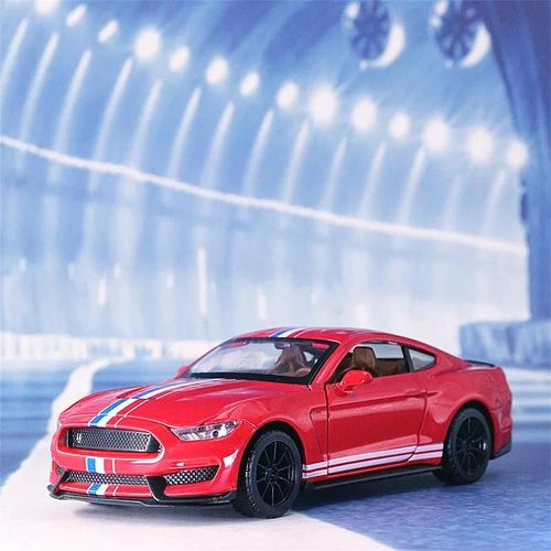 Rouge sans bote - Nicce-Voiture l'inventaire Ford Mustang Shelby GT350 GT500 Smile, Haute simulation, Modle en alliage, Jouet pour enfant, chelle 1:32