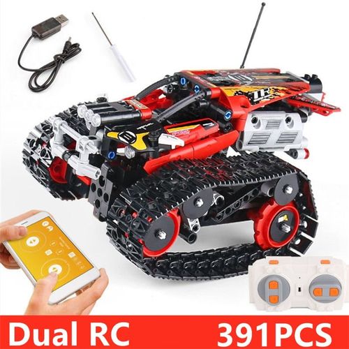 Rouge Sans Bote - Vhicule Tout-Terrain Rc  Construire, 391 Pices, Programme App, Blocs De Construction lectrique, Modle De Voiture, Tlcommande Technique, Jouets Pour Enfants, Briques, Cadeaux Pour Garons