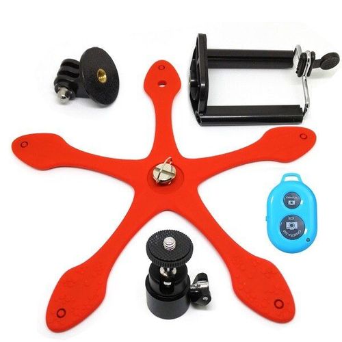 Rouge - support de trpied Flexible + dclencheur pour iPhone 8, pour Gopro 7 6 5 yi 4k SJCAM Sj4000, accessoire de camra'action