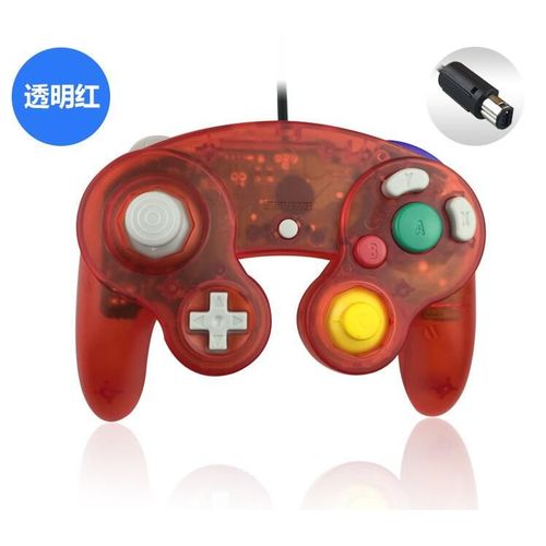 Rouge Transparent - Couleur Transparente Pour N-G-C Gamepad Un Bouton Filaire Contrleur De Jeu Joystick Pour G-Amec-Ube Pour G-C