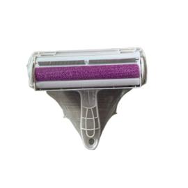 Brosse pour chien Venteo Fur Daddy Sweeper Brush - Brosse anti poils animaux  -™ - Ramasse poils chat / chien - Violet et Gris - Pour Canapé/Vêtements/Voiture