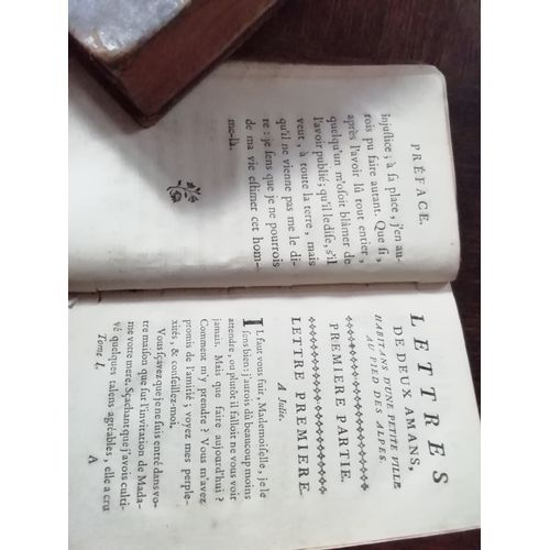 Rousseau Jean Jacques, Lettres De Deux Amans Habitants D'une Petite Ville Au Pied Des Alpes (Julie Ou La Nouvelle Heloise), Amsterdam Chez Marc Michel Rey, 1761, Vol 1,dition Originale.   