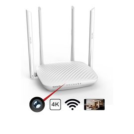 Routeur Camera Espion 4k Wifi Blanc