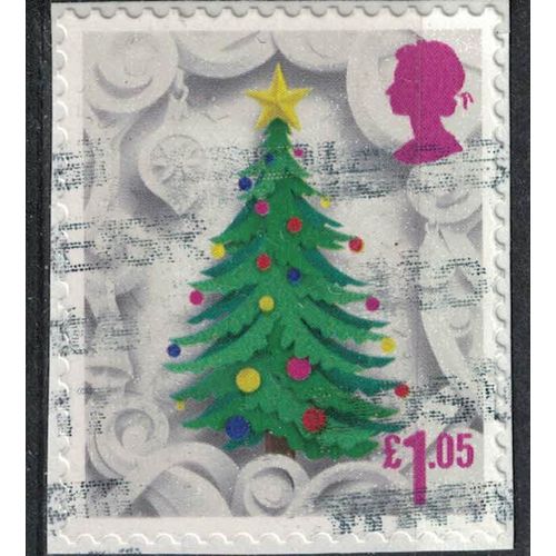 Royaume Uni 2016 Oblitr Used Sur Fragment Sapin De Nol Su