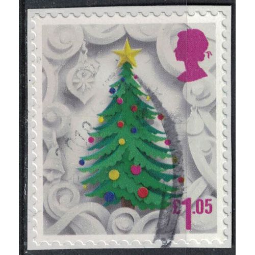 Royaume Uni 2016 Oblitr Used Sur Fragment Sapin De Nol Su