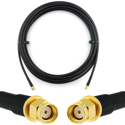 RP-SMA 10m Rallonge Antenne WiFi Cable Coaxial RPSMA Mle  Male - cble d'extension HF240 (LMR 240 quivalent) etanche