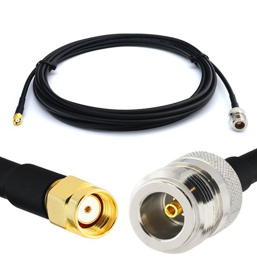 RP-SMA 1m Rallonge Antenne WiFi Cable Coaxial RPSMA Mle  N Femelle Cble Extension Faible Perte RG58 50 Ohm pour Routeur WiFi Camra IP Carte Rseau sans Fil Mini PC PCIE