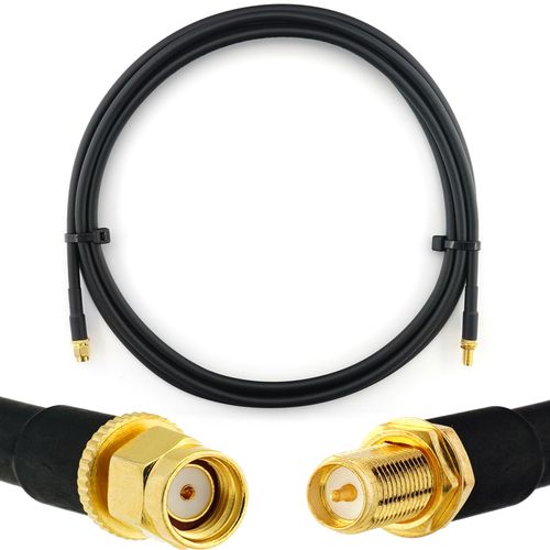 RP-SMA 2m Rallonge Antenne WiFi Cable Coaxial RPSMA Mle  Femelle - cble d'extension HF240 (LMR 240 quivalent) etanche
