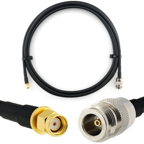 RP-SMA Mle vers N Femelle 1m Rallonge Antenne WiFi Cable Coaxial - cble d'extension HF240 (LMR 240 quivalent) etanche