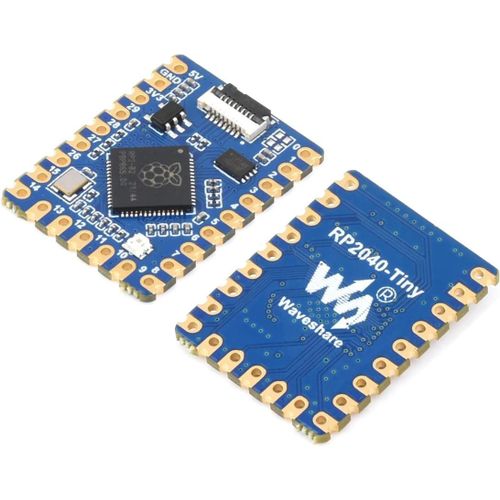 RP2040 Carte de Dveloppement Base sur Raspberry Pi RP2040 Microcontrleur Processeur Arm  Double C?ur,20 x Multifonctions GPIO Pins,Support C/C++,MicroPython,Arduino,23.5 * 18 * 2.1 mm