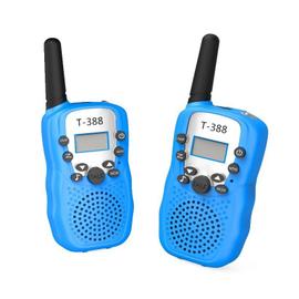 Longue porte talkie walkie enfant 3-12 ans enfants jouets, cadeaux  d'anniversaire pour activits (1 paire, bleu ciel)