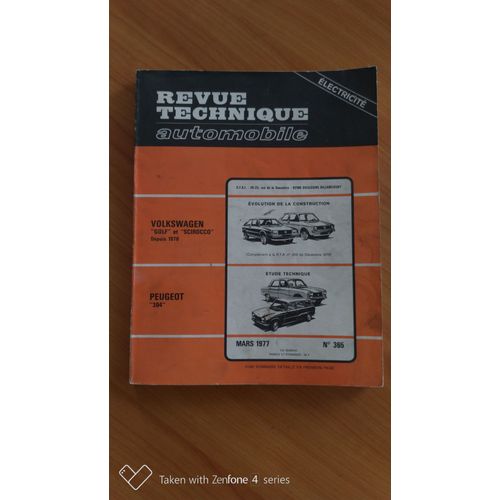 Rta N365 Volkswagen Golf Et Scirocco Et Peugeot 304 Mars 1977