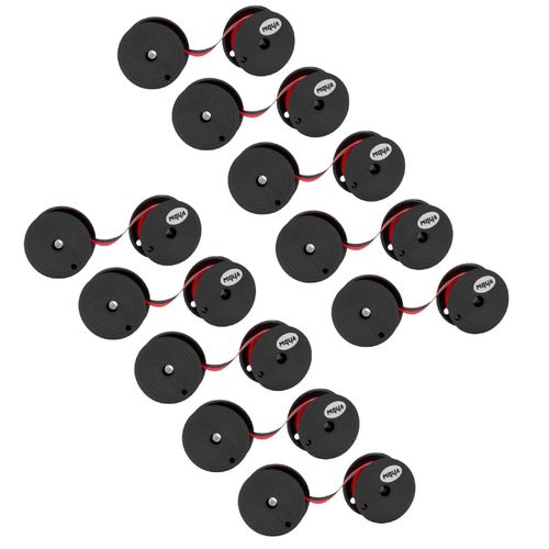 Ruban D'tiquetage Vhbw 10x Compatible Avec Casio R1, Kp 180, Kp 100, R3, R2, R11, R7, R5 Imprimante Matricielle  Points, Imprimante De Reus - Noir, Rouge
