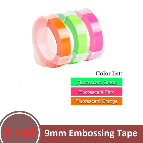 Ruban D'tiquettes 3d Compatible Avec Dymo,Gaufrage,tiqueteuse Manuelle,9mm,Dymo Motex E101,Eath,12965,1610,3 Pices - Type 3rolls Mixed Set 7